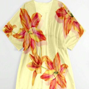 SHEIN Swim Kimono Dégradé À Cordon Manches Chauve-Souris En Tulle