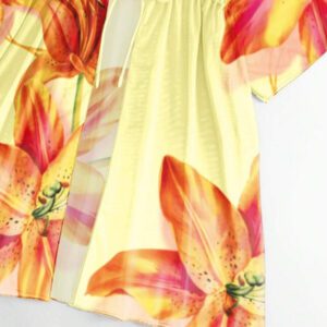 SHEIN Swim Kimono Dégradé À Cordon Manches Chauve-Souris En Tulle