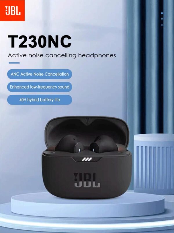 JBL Écouteurs intra-auriculaires Bluetooth sans fil JBLTUNE230NCTWS, réduction active du bruit adaptative, écouteurs intra-auriculaires, sport, course à pied, appels étanches – Image 2