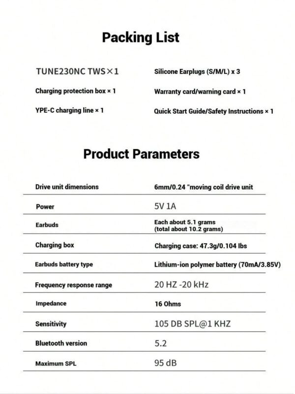JBL Écouteurs intra-auriculaires Bluetooth sans fil JBLTUNE230NCTWS, réduction active du bruit adaptative, écouteurs intra-auriculaires, sport, course à pied, appels étanches – Image 9