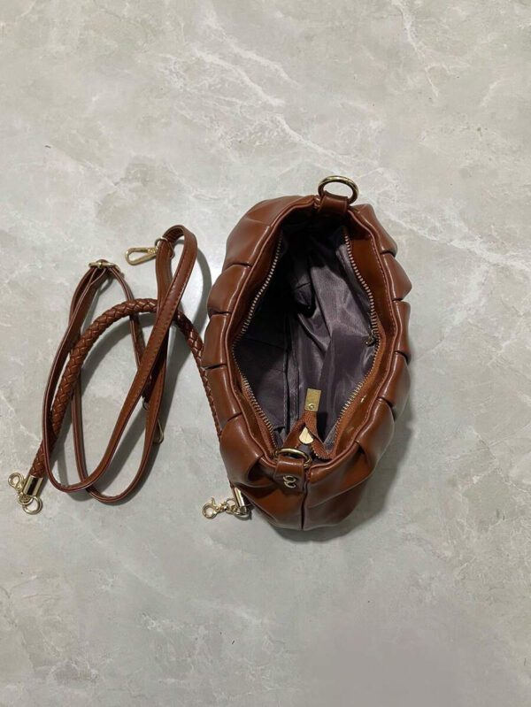 Sac vintage, sac d'hiver, sac à bandoulière en PU plissé à la mode, sac à main pour femmes, sac bandoulière, convient aux filles, étudiantes, employées de bureau, pour les déplacements, la tenue quotidienne, les loisirs, les courses, les voyages, les cadeaux – Image 27