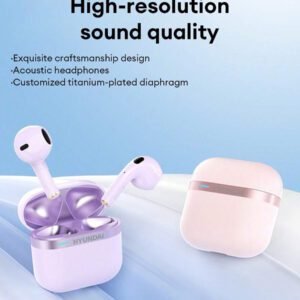 HYUNDAI Casque Bluetooth HYUNDAI HY-T02PRO, qualité stéréo haute définition, autonomie extra longue, étanchéité IPX5, musique et jeux, faible latence, confort d'utilisation, annulation passive du bruit, écouteurs sans fil, compatible avec smartphones et tablettes