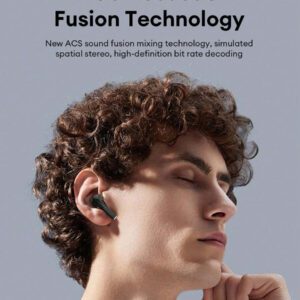 HYUNDAI Casque Bluetooth HYUNDAI HY-T02PRO, qualité stéréo haute définition, autonomie extra longue, étanchéité IPX5, musique et jeux, faible latence, confort d'utilisation, annulation passive du bruit, écouteurs sans fil, compatible avec smartphones et tablettes