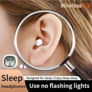 Écouteur Bluetooth sans fil ultra long, mini invisible intra-auriculaire de nouveau modèle pour le sport, sans pression, convenant à Apple et Android, batterie unisexe