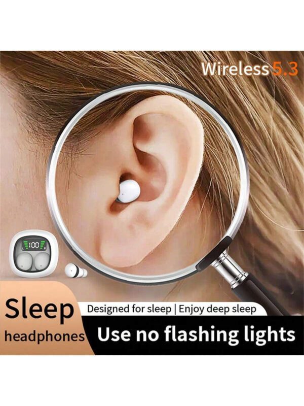 Écouteur Bluetooth sans fil ultra long, mini invisible intra-auriculaire de nouveau modèle pour le sport, sans pression, convenant à Apple et Android, batterie unisexe – Image 2