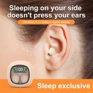 Écouteur Bluetooth sans fil ultra long, mini invisible intra-auriculaire de nouveau modèle pour le sport, sans pression, convenant à Apple et Android, batterie unisexe