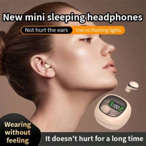 Écouteur Bluetooth sans fil ultra long, mini invisible intra-auriculaire de nouveau modèle pour le sport, sans pression, convenant à Apple et Android, batterie unisexe