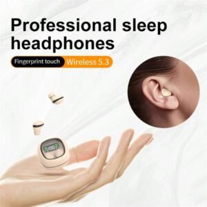 Écouteur Bluetooth sans fil ultra long, mini invisible intra-auriculaire de nouveau modèle pour le sport, sans pression, convenant à Apple et Android, batterie unisexe