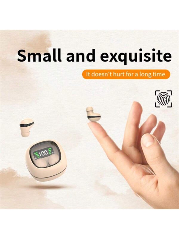 Écouteur Bluetooth sans fil ultra long, mini invisible intra-auriculaire de nouveau modèle pour le sport, sans pression, convenant à Apple et Android, batterie unisexe – Image 11