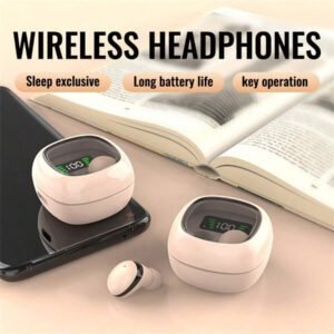 Écouteur Bluetooth sans fil ultra long, mini invisible intra-auriculaire de nouveau modèle pour le sport, sans pression, convenant à Apple et Android, batterie unisexe