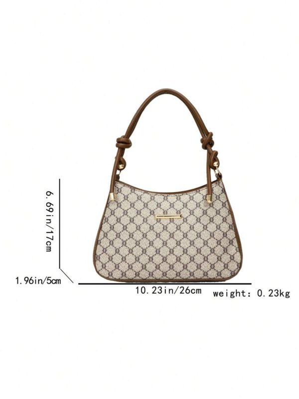 Sac à bandoulière sous le bras de grande capacité pour femmes, au motif floral rétro. Un sac , décontracté et polyvalent. – Image 3