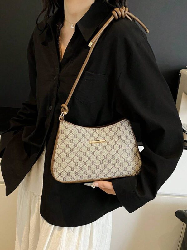 Sac à bandoulière sous le bras de grande capacité pour femmes, au motif floral rétro. Un sac , décontracté et polyvalent. – Image 6