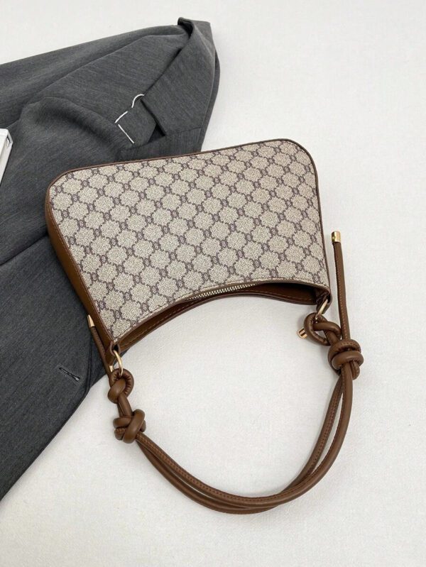 Sac à bandoulière sous le bras de grande capacité pour femmes, au motif floral rétro. Un sac , décontracté et polyvalent. – Image 11