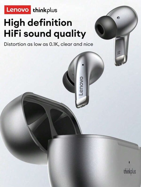 Lenovo Écouteurs Bluetooth LP5 d'origine, micro-intra-auriculaire avec son stéréo 5.3 haute qualité, annulation intelligente du bruit, musique, jeux, autonomie ultra-longue, sport et course, faible latence, annulation passive du bruit. Écouteurs sans fil compatibles avec les smartphones, ordinateurs portables, Android et – Image 39