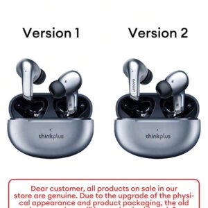Lenovo Écouteurs Bluetooth LP5 d'origine, micro-intra-auriculaire avec son stéréo 5.3 haute qualité, annulation intelligente du bruit, musique, jeux, autonomie ultra-longue, sport et course, faible latence, annulation passive du bruit. Écouteurs sans fil compatibles avec les smartphones, ordinateurs portables, Android et