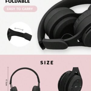 Casque sans fil monté sur la tête Macaron, pliable, télescopique, avec caisson de basse HIFI et microphone intégré. Cadeau pas cher pour la nouvelle année et la Saint-Valentin. Élégant casque sans fil.