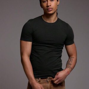 Musero T-shirt ajusté coupe slim, basiques printemps été