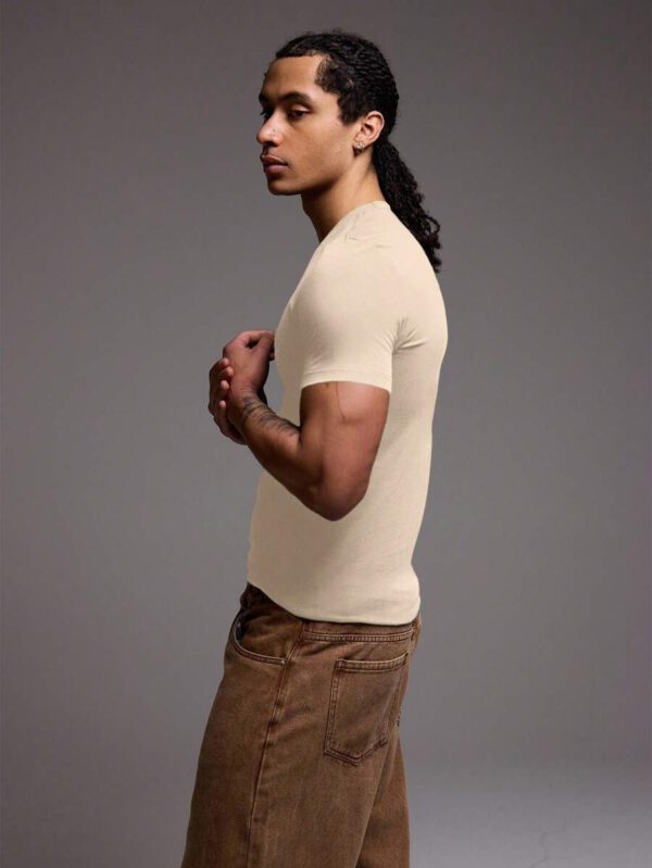 Musero T-shirt ajusté coupe slim, basiques printemps été – Image 29