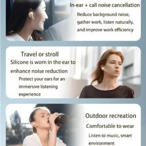 2025 Écouteurs sans fil à la mode, écouteurs intra-auriculaires BT 5.3 avec graves puissants, autonomie ultra longue, écouteurs étanches Air Pod avec microphones pour ordinateur portable, tablette, téléphone, sport. Vie de la batterie (180 mAh), nom Bluetooth (H7).