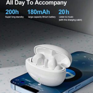 2025 Écouteurs sans fil à la mode, écouteurs intra-auriculaires BT 5.3 avec graves puissants, autonomie ultra longue, écouteurs étanches Air Pod avec microphones pour ordinateur portable, tablette, téléphone, sport. Vie de la batterie (180 mAh), nom Bluetooth (H7).