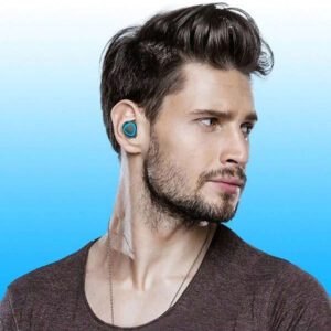 M10 V5.3 – Le plus récent casque numérique Truewireless, écouteurs sans fil avec étui de chargement sans fil Bluetooth, son 9D Premium Deep Bass Sports étanche IPX7 avec micro, temps de lecture de 5 heures, fonctionne comme Powerbank pour charger n'importe quel appareil.