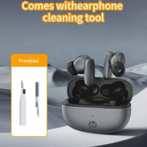HP Écouteurs sans fil HP EarPod : Outil de nettoyage gratuit, 30 heures d'autonomie, convient aux sports et à la vie quotidienne, compatible avec , Android et iOS, prise en charge des appels vocaux, cadeau mignon pour les filles, rentrée des classes