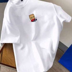 Manfinity Hypemode T-shirt décontracté à col rond, manches courtes avec imprimé de dessin animé mignon pour homme en été. Cadeau pour le petit ami, pour sortir