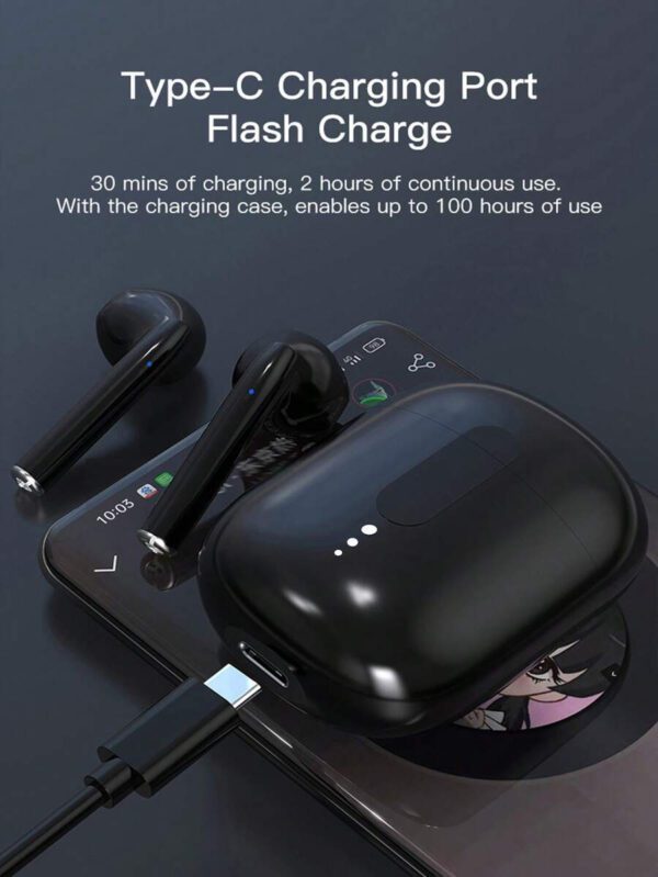 Earbuds Sans Fil Ly02 Avec Réduction De Bruit Enc Pour Appel/contrôle Tactile Avec Port De Charge Usb-c, Écouteurs Pour Les Fêtes, Écouteurs Et Haut-parleur Pour Les Jeux, Microphone - Cadeau De La Saint-valentin – Image 14