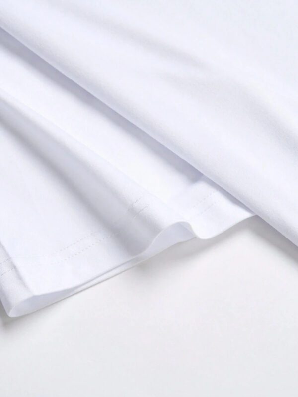 Manfinity Hypemode T-shirt décontracté à col rond, manches courtes avec imprimé de dessin animé mignon pour homme en été. Cadeau pour le petit ami, pour sortir – Image 5
