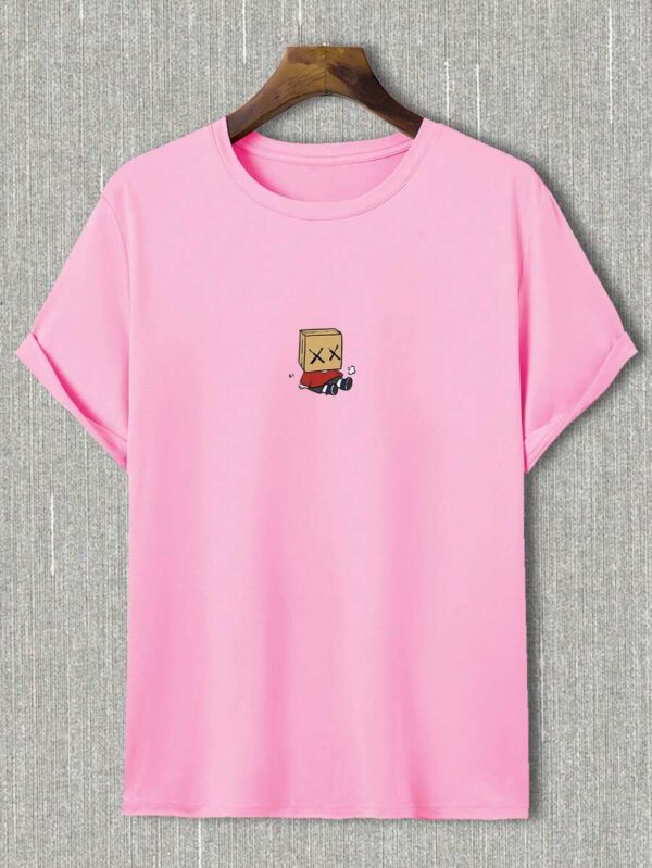 Manfinity Hypemode T-shirt décontracté à col rond, manches courtes avec imprimé de dessin animé mignon pour homme en été. Cadeau pour le petit ami, pour sortir – Image 15