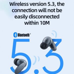 HP Casque sans fil HP: 30 heures d'autonomie, adapté à la vie sportive, compatible avec Android et iOS, prise en charge des appels vocaux, convient aux femmes, aux enfants, aux hommes et aux adultes, livré avec un sac de rangement pour casque, cadeau de Noël