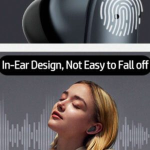 HP Casque sans fil HP: 30 heures d'autonomie, adapté à la vie sportive, compatible avec Android et iOS, prise en charge des appels vocaux, convient aux femmes, aux enfants, aux hommes et aux adultes, livré avec un sac de rangement pour casque, cadeau de Noël
