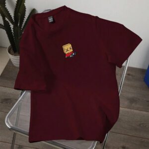 Manfinity Hypemode T-shirt décontracté à col rond, manches courtes avec imprimé de dessin animé mignon pour homme en été. Cadeau pour le petit ami, pour sortir