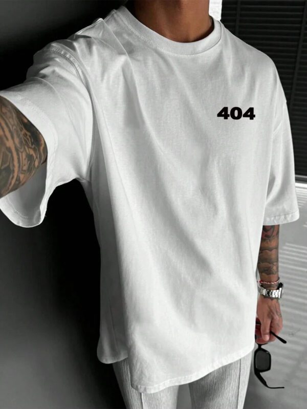 T-shirt à manches courtes, col rond, imprimé numérique casual pour homme, été – Image 4