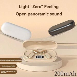 Écouteurs sans fil, écouteurs sans fil Bluetooth 5.4, sans fil pour la course, avec microphone anti-bruit ENC, casque circum-aural à graves 3D profonds, écouteurs de sport avec crochets d'oreille, compatible avec iOS/Android
