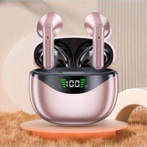 LIFEBEE Écouteurs sans fil LIFEBEE véritables avec réduction de bruit ENC, écouteurs intra-auriculaires avec microphone, contrôle du volume, batterie lithium rechargeable, compatibles avec les téléphones portables, oreillettes ouvertes pour les sports et l'exercice