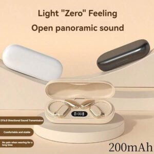 Écouteurs sans fil, écouteurs sans fil Bluetooth 5.4, sans fil pour la course, avec microphone anti-bruit ENC, casque circum-aural à graves 3D profonds, écouteurs de sport avec crochets d'oreille, compatible avec iOS/Android