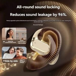 Écouteurs sans fil, écouteurs sans fil Bluetooth 5.4, sans fil pour la course, avec microphone anti-bruit ENC, casque circum-aural à graves 3D profonds, écouteurs de sport avec crochets d'oreille, compatible avec iOS/Android