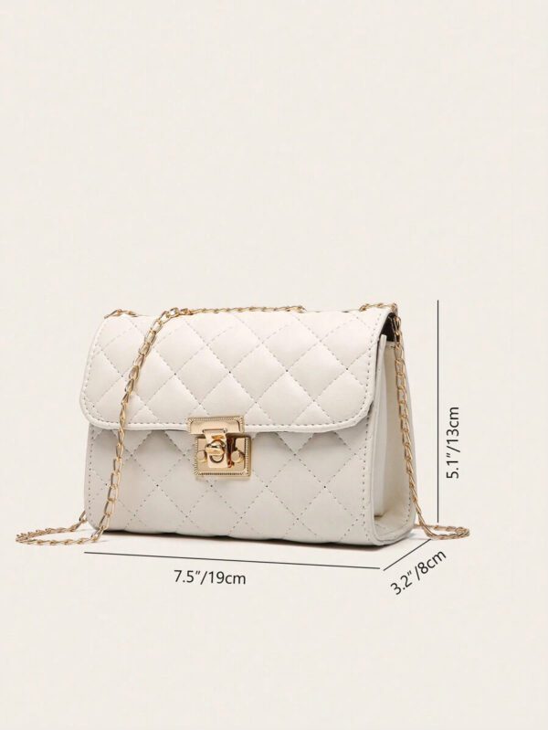 Dames Sac À Bandoulière Matelassé , À La Mode Pochette À Chaîne , Sac Porté Épaule , Sac Carré – Image 13