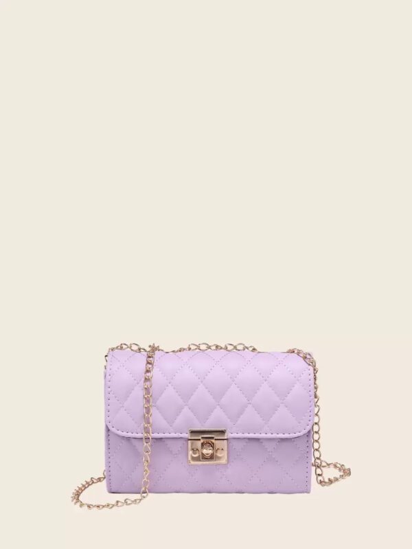 Dames Sac À Bandoulière Matelassé , À La Mode Pochette À Chaîne , Sac Porté Épaule , Sac Carré – Image 16