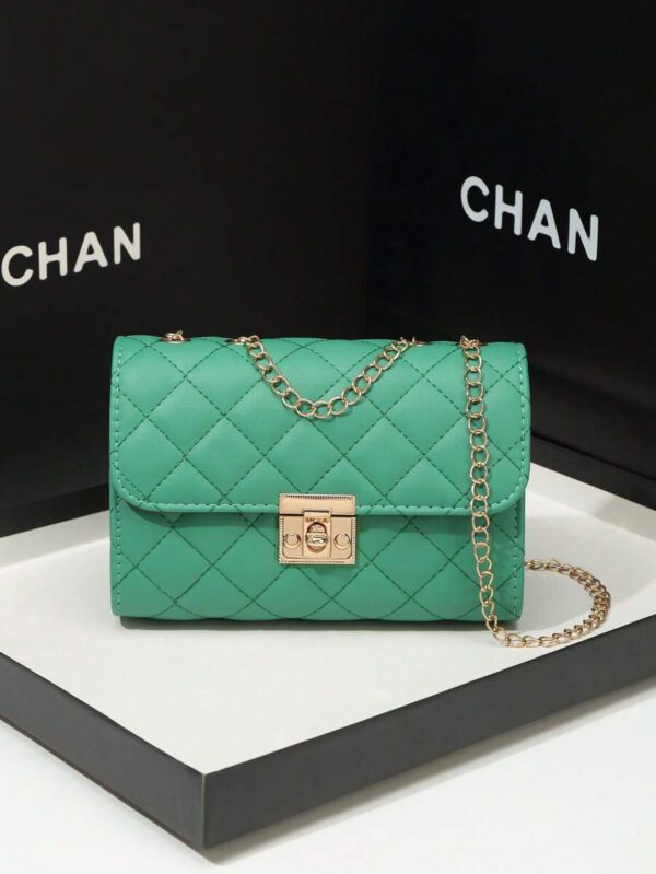 Dames Sac À Bandoulière Matelassé , À La Mode Pochette À Chaîne , Sac Porté Épaule , Sac Carré – Image 43