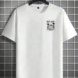T-shirt ample à manches courtes pour hommes avec imprimé | Design élégant | Indispensable pour l'été | Facile à assortir, mettez votre style en valeur
