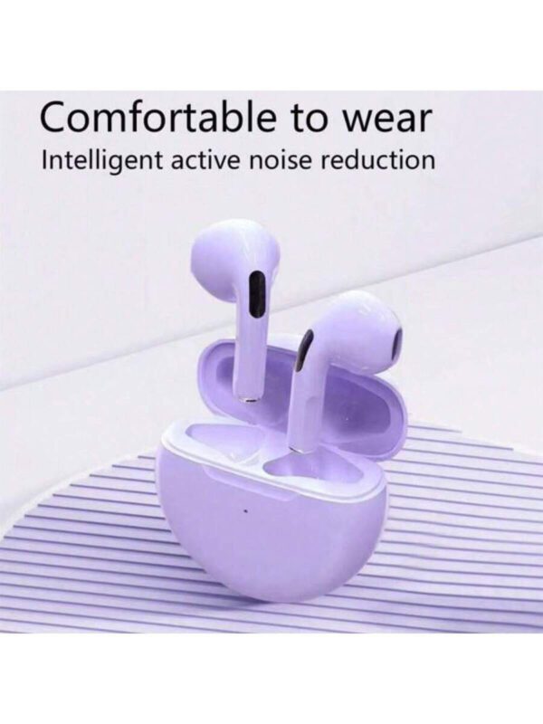Pro 6 Écouteurs Bluetooth pour casque Bluetooth sans fil Écouteurs antibruit avec casque sans fil Casque sans fil avec microphone Fone Écouteurs Bluetooth Sport Casque d'écoute pour écouteurs – Image 2
