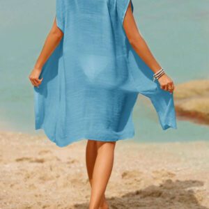 Swim Vcay Kimono Fendu À Bouton (Sans Bikini)