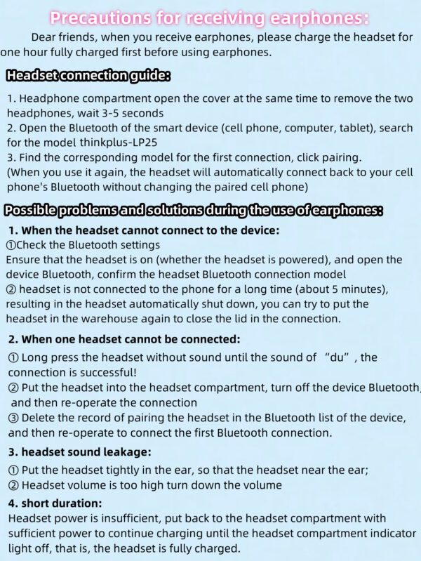 Lenovo Écouteurs Bluetooth Lenovo LP25, design à crochet d'oreille, Bluetooth 5.4, suppression de bruit d'appel ENC, longue durée de vie de la batterie, contrôle tactile intelligent, compatible avec les tablettes Apple iOS et Android – Image 51