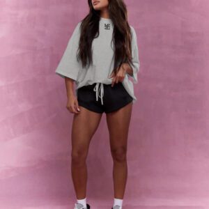 MISSGUIDED T-shirt surdimensionné à col rond et logo brodé