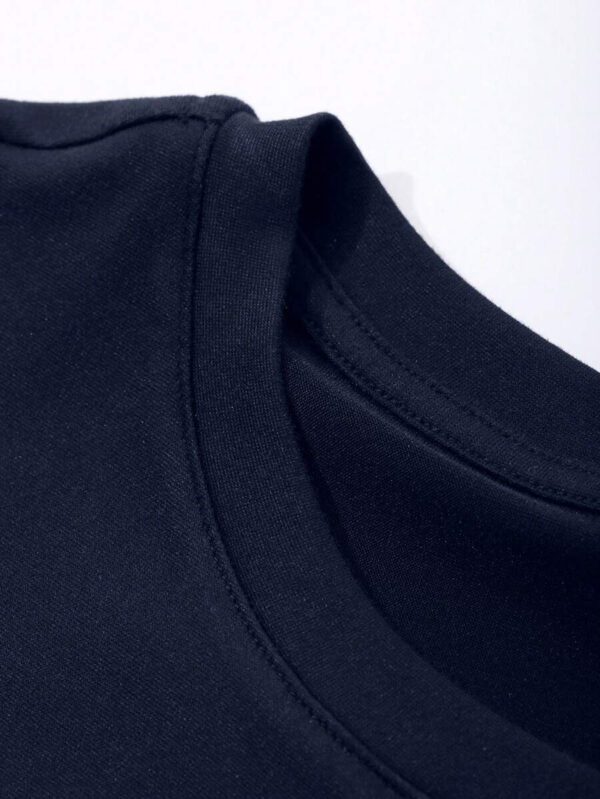 DAZY T-shirt de sport et de yoga à col rond basique et décontracté pour femmes, noir, pour l'été – Image 15
