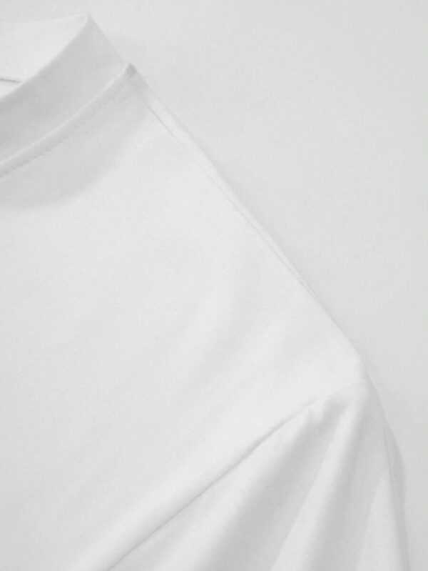 T-shirt à manches courtes col rond avec imprimé cœur simple pour homme – Image 4