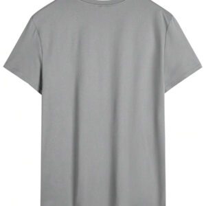 T-shirt à manches courtes col rond avec imprimé cœur simple pour homme