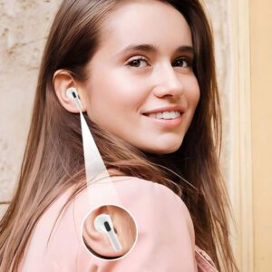Écouteurs sans fil. Équipement audio pour usage quotidien. Conception compacte et portable avec boîtier de charge pour la musique, les appels et le confort en déplacement
